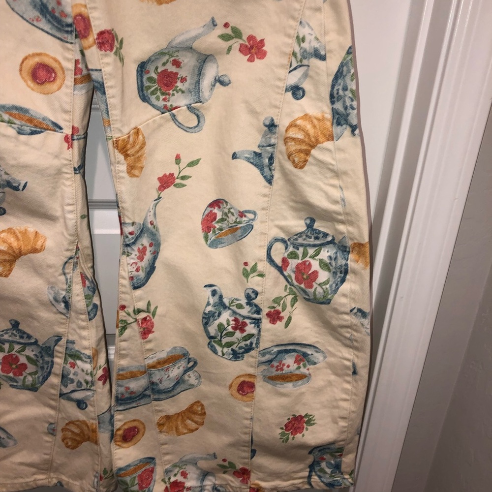 We The Free by Free People Eden High Slouchy Brunch Printed Barrel Jeans sz 28 - Picture 9 of 10